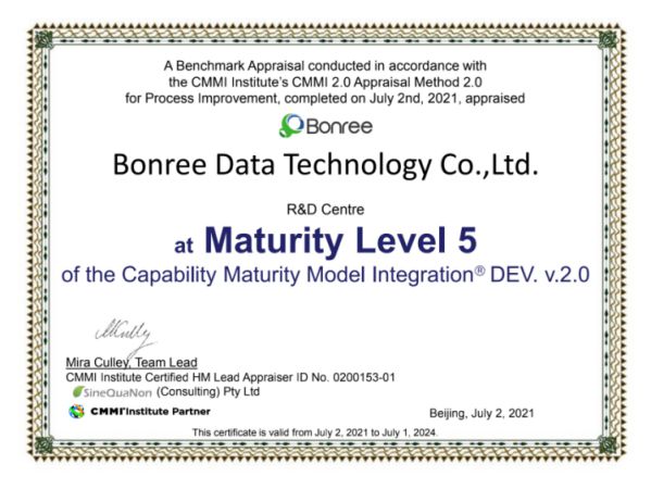 博睿数据通过CMMI5级评估，国内APM领域首家 图1