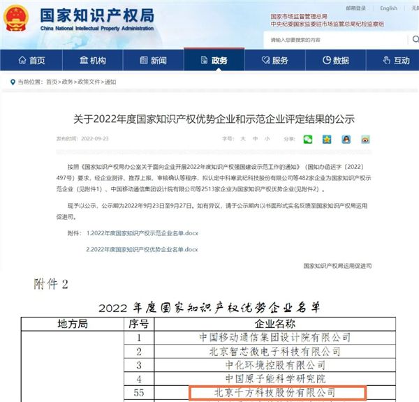 千方科技获评“国家知识产权优势企业”，专利实力持续提升