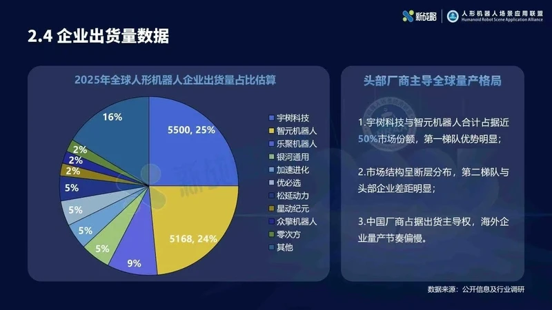 2025人形机器人行业报告：宇树出货量与市场占比双第一 图2